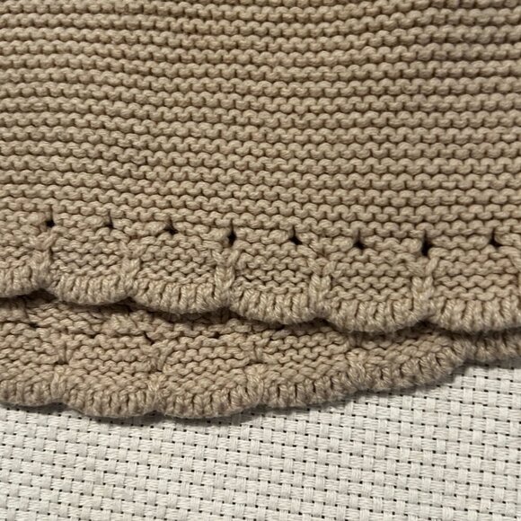 Cupcakes and Cashmere Infant Girls 3-6 Mo Cable Knit Sweater Dress Neutral Beige - Picture 9 of 10